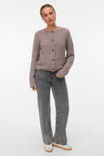Afbeelding in Gallery-weergave laden, Novah O-Neck Button Cardi - Brown Lentil Melange