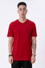 Load image into Gallery viewer, Basic Vneck t-shirt - Red