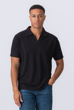 Load image into Gallery viewer, Atlas Textured Polo - Black