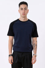 Load image into Gallery viewer, Basic raglan T-shirt - Black-Navy