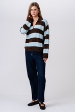 Load image into Gallery viewer, Nora Knit - Brown/Light Blue