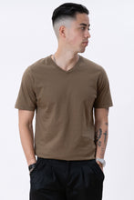 Carica l'immagine nel visualizzatore di Gallery, T -shirt Vneck di base - Oliva