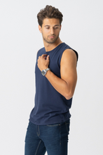 Load image into Gallery viewer, Sleeveless Tee - Navy