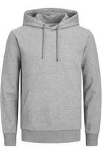 Carregar imagem no visualizador da galeria, Sweat básica com capuz - Melange cinzento claro