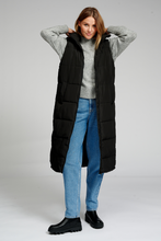 Load image into Gallery viewer, Long Puffer Vest - Black