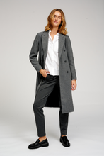 Load image into Gallery viewer, Classic Wool Coat - Dark Grey Melange