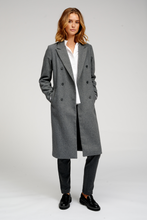 Load image into Gallery viewer, Classic Wool Coat - Dark Grey Melange