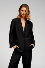 Cargar imagen en el visor de la galería, Blazer de gran tamaño - Negro