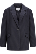 Load image into Gallery viewer, Oversized Blazer - Navy Pinstripe
