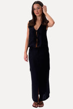 Load image into Gallery viewer, Linen Skirt - Black