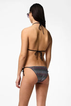 Load image into Gallery viewer, Ada Bikini Knitted Triangle Top - Eggnog Jacquard Pattern
