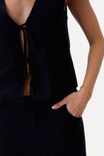 Afbeelding in Gallery-weergave laden, Linen Vest - Black