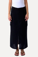 Load image into Gallery viewer, Linen Skirt - Black