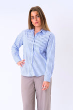 Load image into Gallery viewer, Thalia Striped Shirt - Light Blue