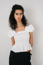 Load image into Gallery viewer, Honey Ruffle Top - White