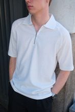Load image into Gallery viewer, Enzo Short Sleeve Half Zip - White