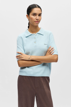 Load image into Gallery viewer, Debbie Knit Polo - Winter Sky Melange