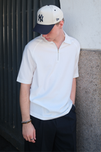 Load image into Gallery viewer, Enzo Short Sleeve Half Zip - White
