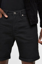 Cargar imagen en el visor de la galería, Pantalones cortos de mezclilla - negro