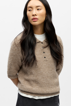 Load image into Gallery viewer, Anine Knit Polo - Morel Melange