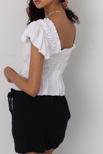 Load image into Gallery viewer, Honey Ruffle Top - White