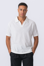 Load image into Gallery viewer, Atlas Textured Polo - White