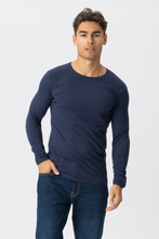 Load image into Gallery viewer, Long-sleeved Muscle T-shirt - Navy