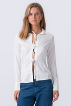 Carregar imagem no visualizador da galeria, Lucy Tie Shirt - White