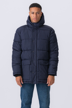 Load image into Gallery viewer, Long Puffer Jacket - Navy