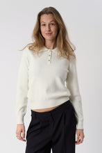 Load image into Gallery viewer, Long-sleeved Polo Shirt - Ecru