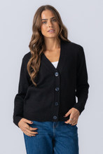 Load image into Gallery viewer, Knitted Cardigan - Black