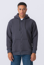 Cargar imagen en el visor de la galería, Relaxed Zip Hoodie - Dark Grey