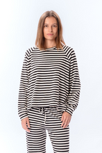 Charger l'image dans la galerie, Stripped Long Sleeve Regular Fit - Black