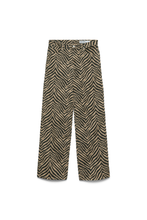 Load image into Gallery viewer, Tessa Wide Stretch Jeans - Silver Mink Zebra