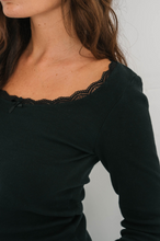 Afbeelding in Gallery-weergave laden, Lace top - Black