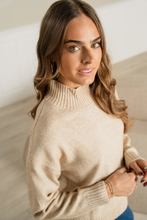 Load image into Gallery viewer, Oversized Knitted Polo-Neck Jumper - Beige