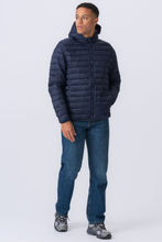 Load image into Gallery viewer, Hooded Light Puffer Jacket - Navy