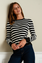Cargar imagen en el visor de la galería, Maja Striped Shirt - Black