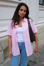 Load image into Gallery viewer, Short Sleeve Linen Shirt - Light Red