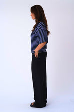 Load image into Gallery viewer, Zoe T-shirt - Black/Denim Blue