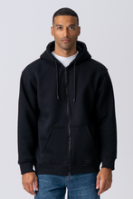 Cargar imagen en el visor de la galería, Relaxed Zip Hoodie - Black