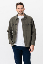 Carica l'immagine nel visualizzatore di Gallery, Twill Overshirt - Dark Olive