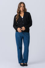 Load image into Gallery viewer, Knitted Cardigan - Black