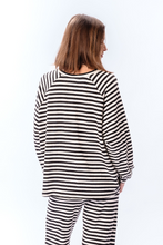 Charger l'image dans la galerie, Stripped Long Sleeve Regular Fit - Black