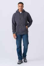 Cargar imagen en el visor de la galería, Relaxed Zip Hoodie - Dark Grey