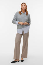 Cargar imagen en el visor de la galería, Novah O-Neck Button Cardi - Medium Grey Melange