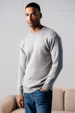 Load image into Gallery viewer, Crewneck Knit Sweater - Light Grey