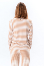 Load image into Gallery viewer, Stripped Long Sleeve Slim Fit - Beige