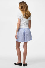 Charger l'image dans la galerie, Olly High-Waisted Shorts - Hydrangea Stripes-Bright White