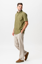 Carica l'immagine nel visualizzatore di Gallery, Short Sleeve Linen Shirt - Kiwi